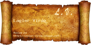 Lagler Virág névjegykártya